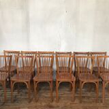 Rare series of 50 chairs Baumann fanett vintage design 1950 1960