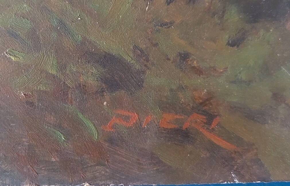 Oil painting Francesco Maria Pieri, labronica 60s/70s