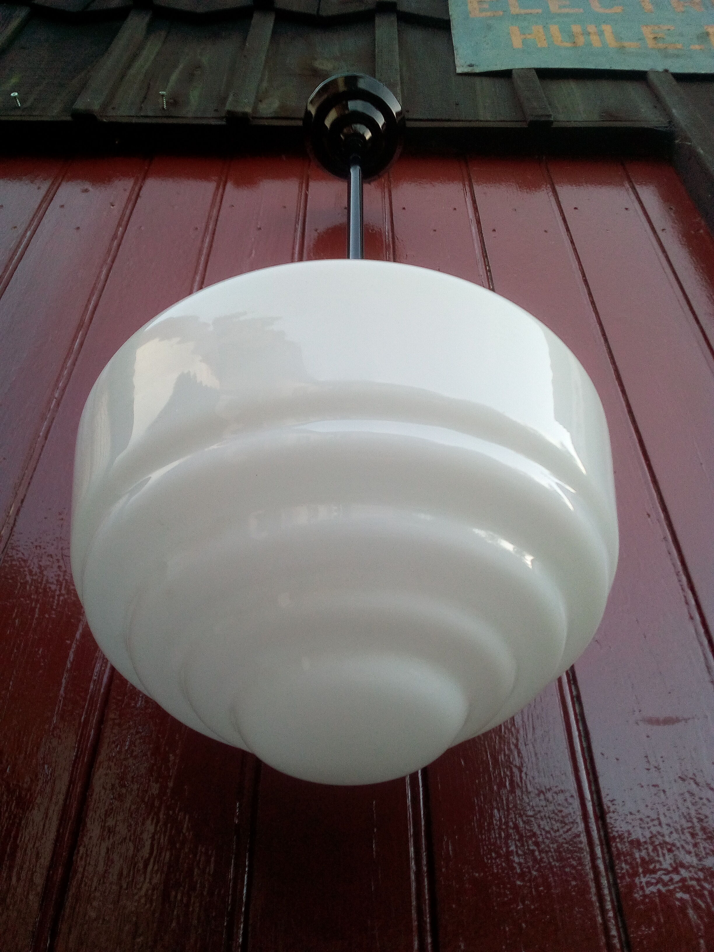 White opaline hanging