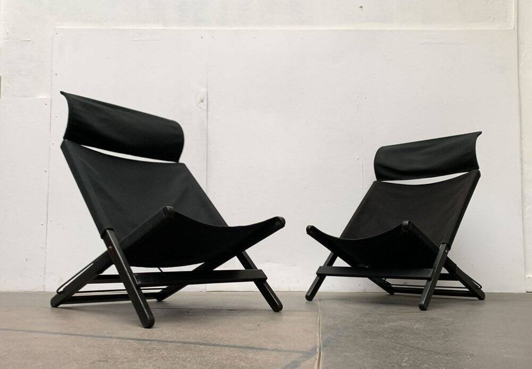 Set of minimalist postmodern folding chairs model Hestra by Tord Björklund for Ikea, 1980s.