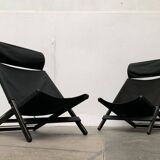 Set of minimalist postmodern folding chairs model Hestra by Tord Björklund for Ikea, 1980s.