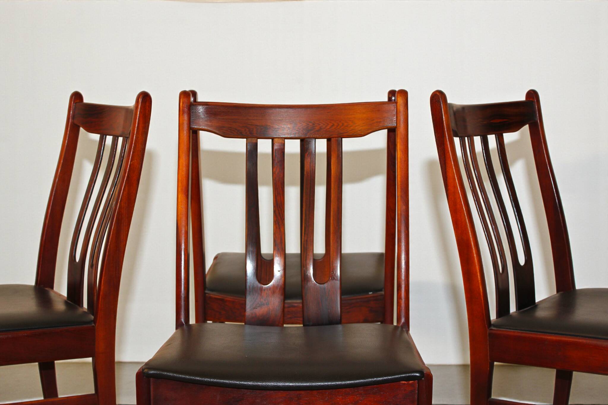 Vintage rosewood chairs from the 1970s.