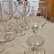 Set of 9 glasses decorated with lily of the valley