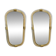 Elegant Pair of Murano Glass Mirrors in Gold Leaf, Italy, “Torciglione” Design