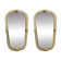 Elegant Pair of Murano Glass Mirrors in Gold Leaf, Italy, “Torciglione” Design