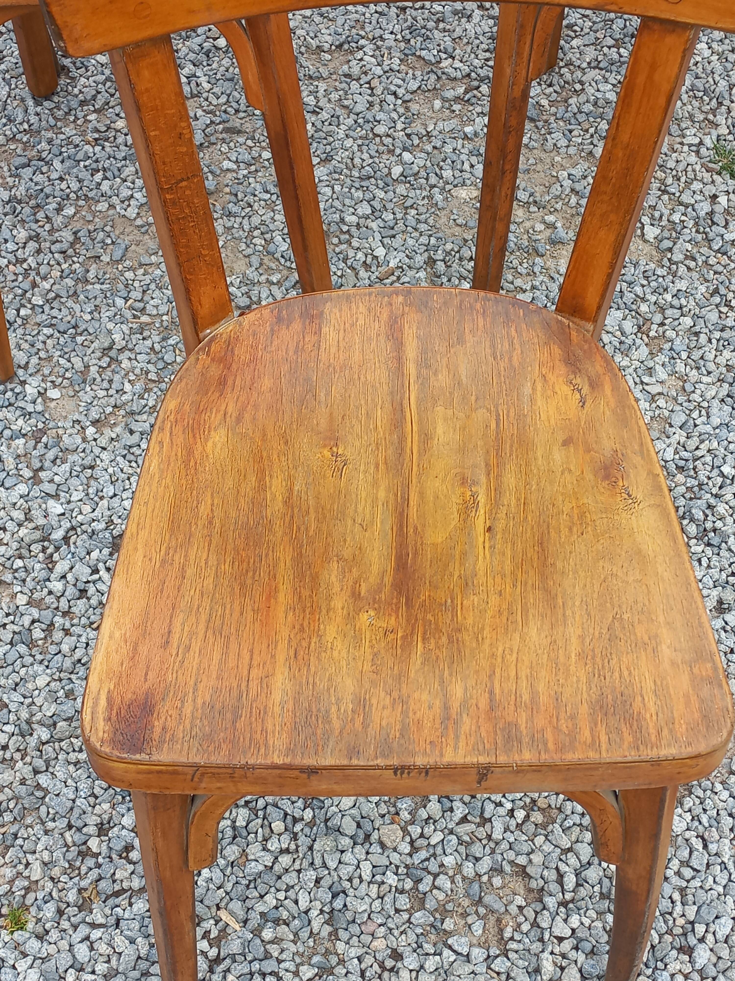 Set of 6 1950s bistro chairs