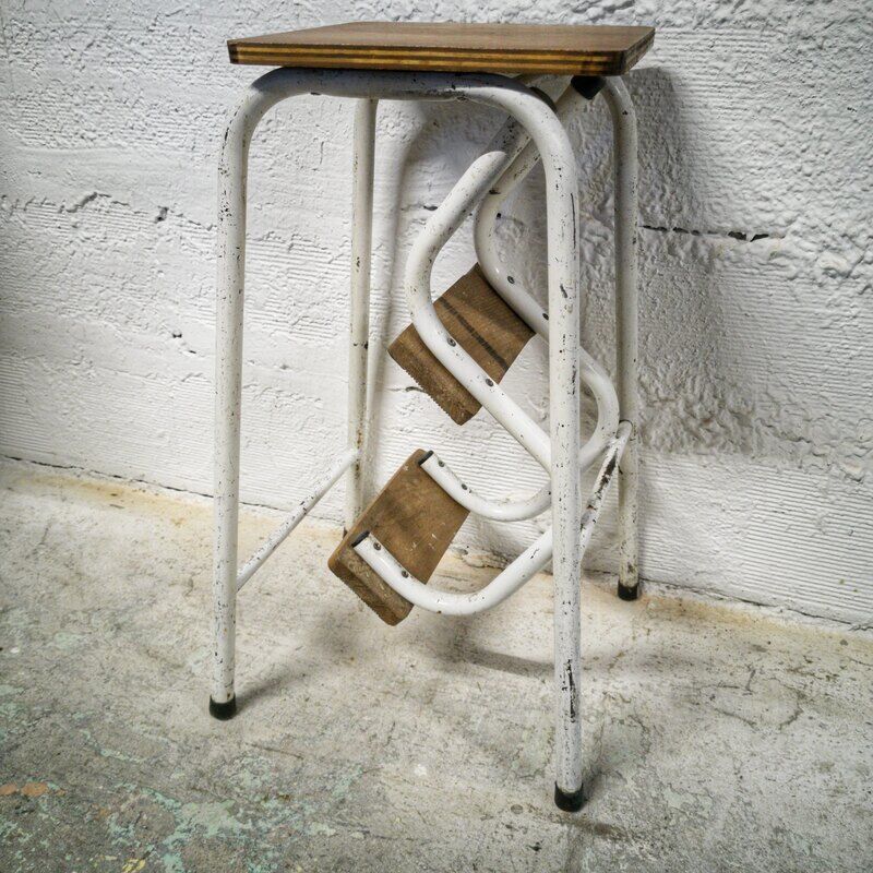 Escabeau marche pied vintage