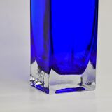 Vase sommerso by Petr hora, blue glass, Czech Republic, 1970