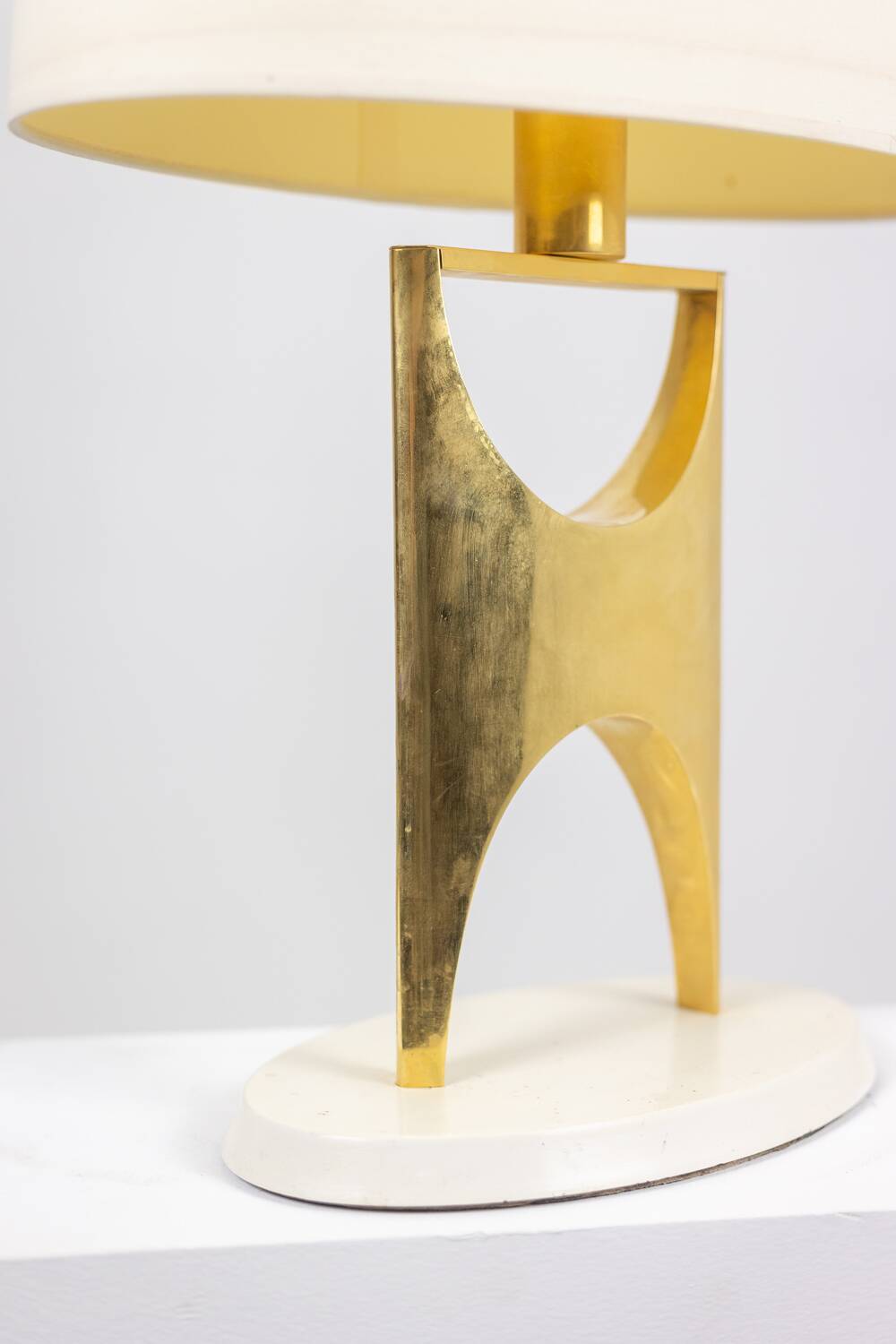 H-shaped gilt bronze lamp. 20th century.