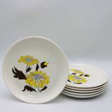 6 Assiettes à dessert, Sovirel, datant des années 70.