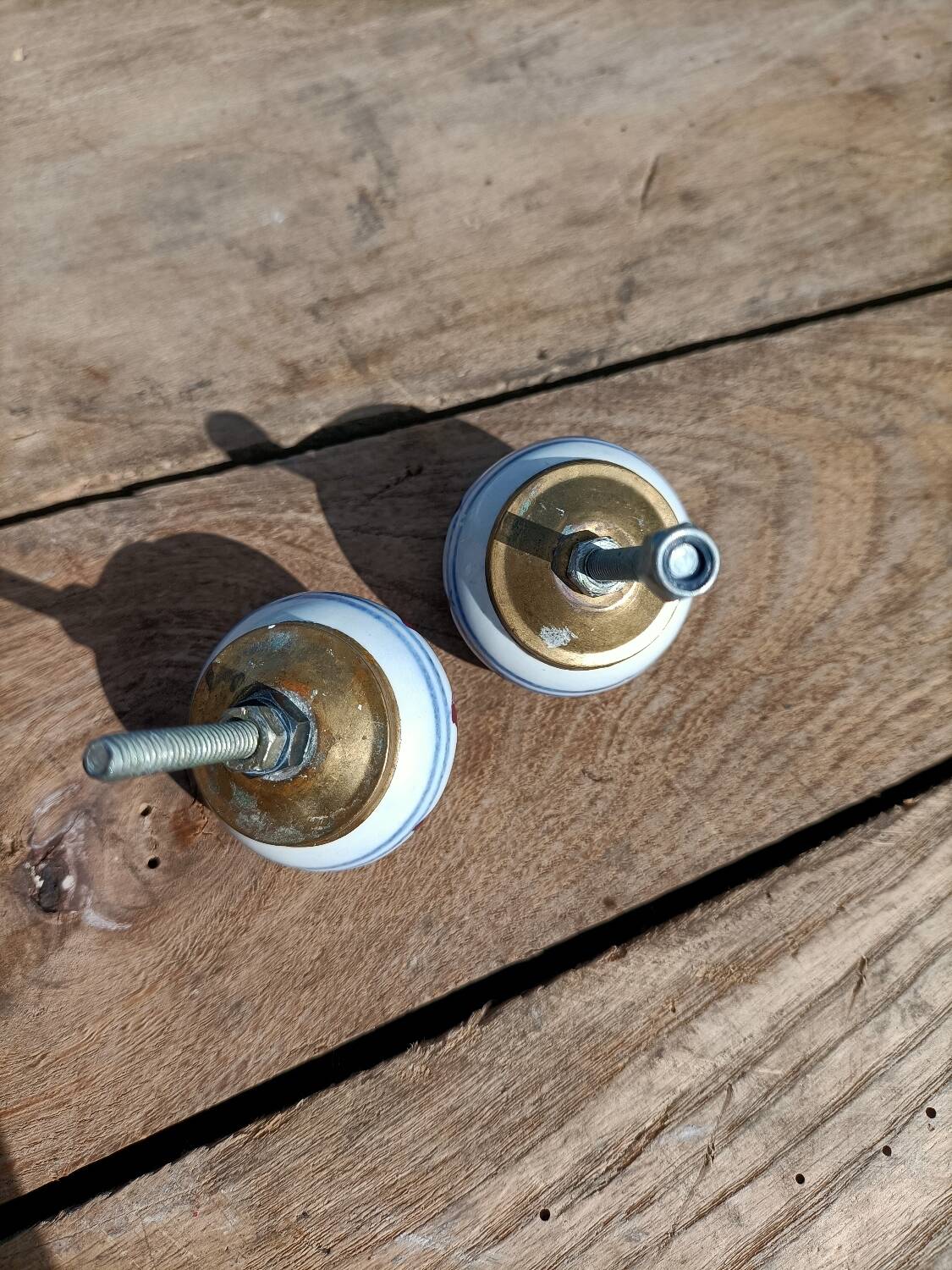 Genuine stoneware door knobs