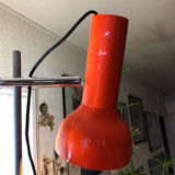 Lampadaire original deux spots orange 1970