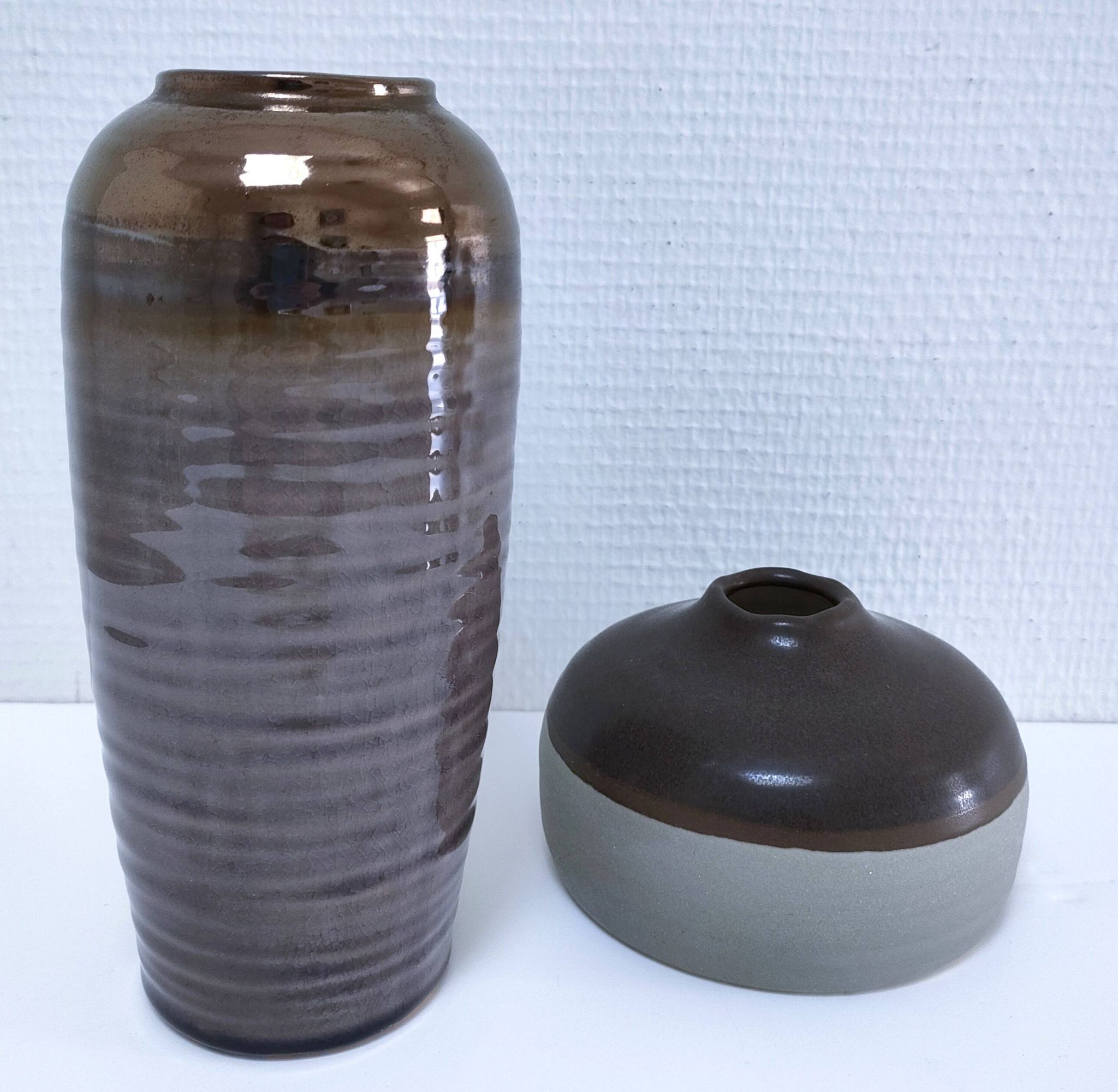 Two Broste Copenhagen designer ceramic vases