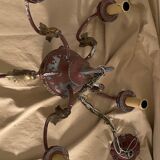 Painted tole chandelier