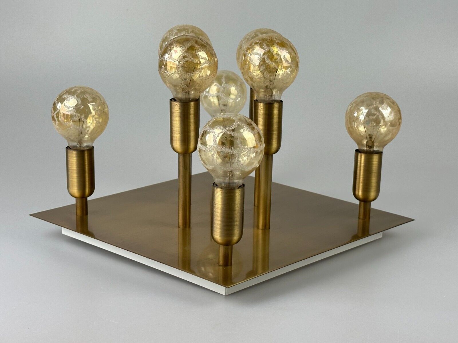 60s 70s ceiling lamp Sölken Leuchten Germany in brass