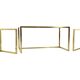 Set of Postmodern Brass, Steel and Glass Nesting Tables by Romeo Rega, Italy