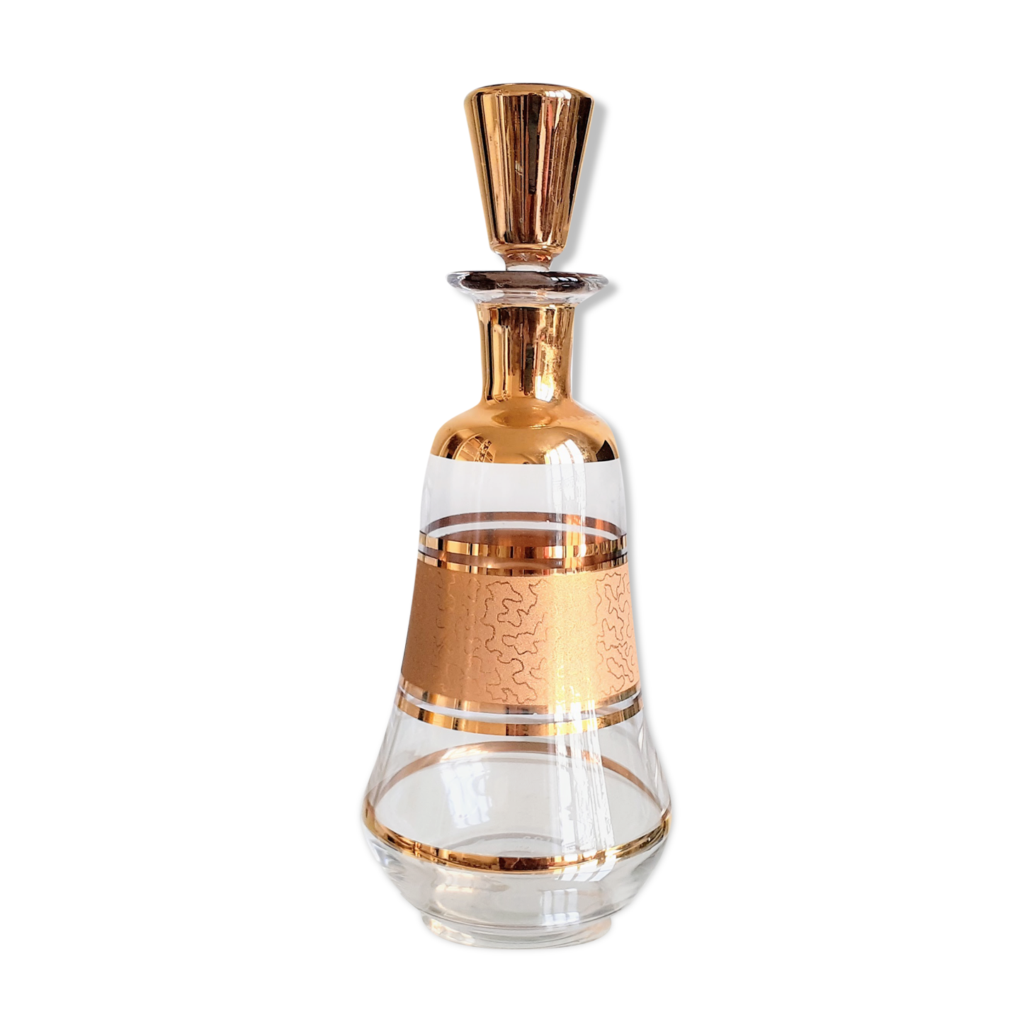 Golden liqueur carafe
