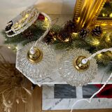 Pair of cut glass lanterns