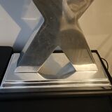 Lamp in X, cross, steel, design