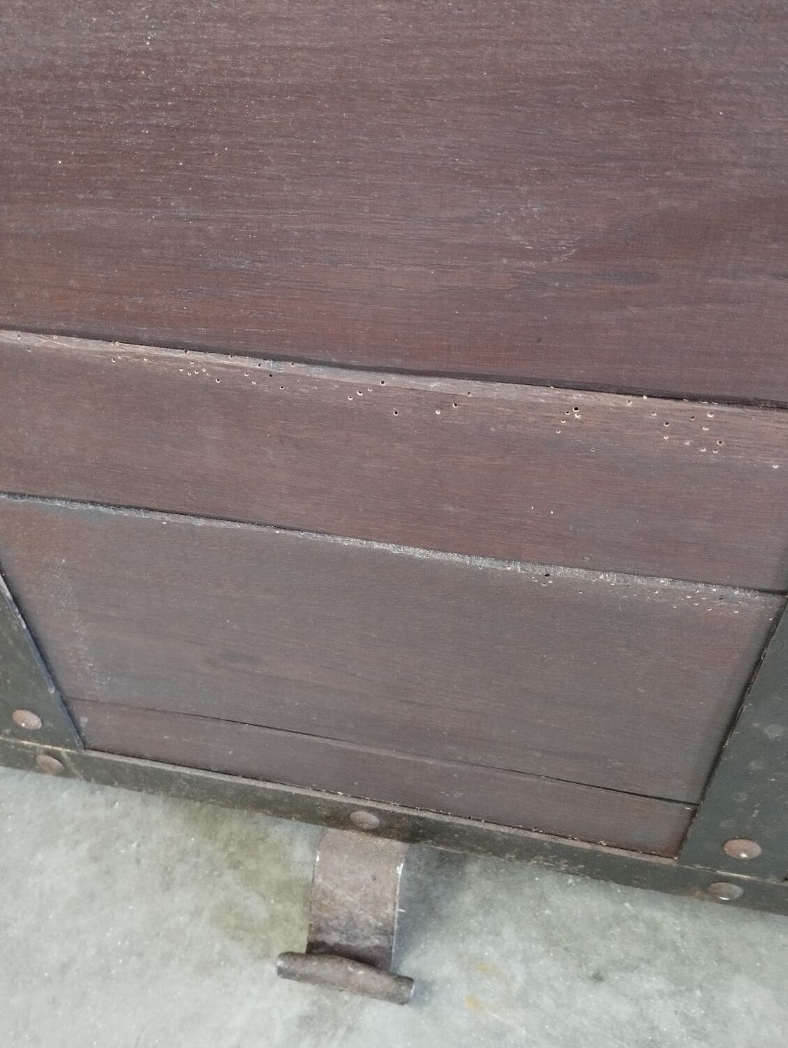 Wood and steel bar counter
