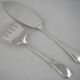 Christofle America, Art Deco fish service cutlery set, silver-plated, 2 pieces.