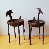 Zoomorphic wrought iron pocket emptier