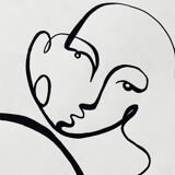 "Figure divine" - Fait main à l'acrylique noir en édition limitée par Atelier Agapé