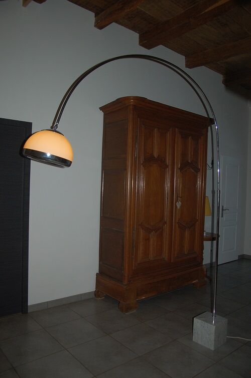 Guzzini arc floor lamp of the 70s