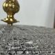 Glass and gold metal ceiling light, vintage model from the 1930s.