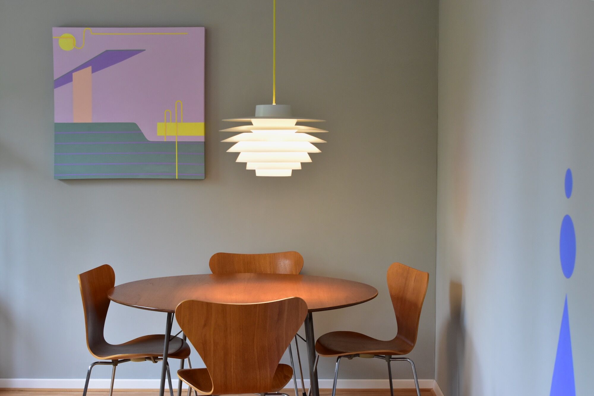 Set of Four Teak 3107 Dining Chairs by Arne Jacobsen for Fritz Hansen Denmark