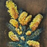 Painting, Oil signed Mhardonnereau 1968. Flowers