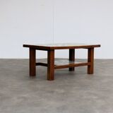 Table basse en teck et carreaux de céramique, années 70