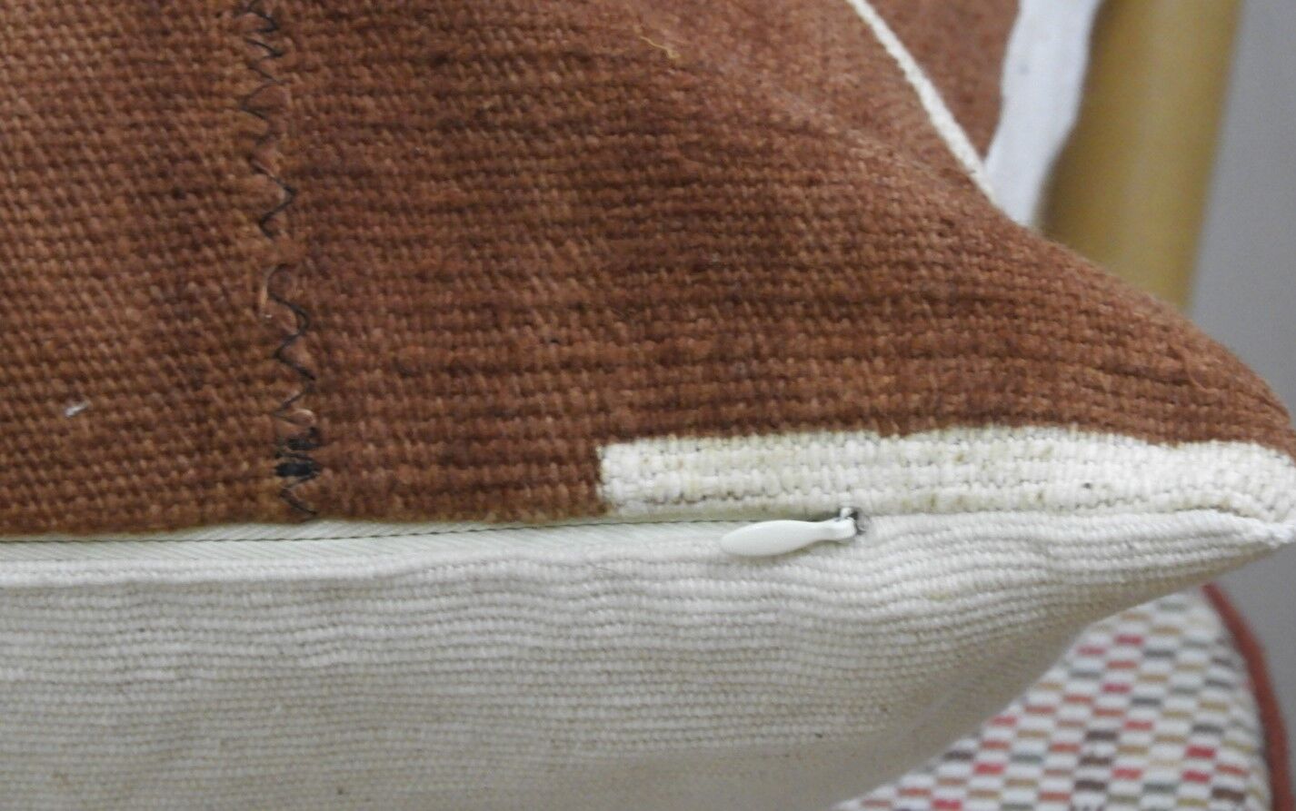 Housse de coussin bogolan terracota