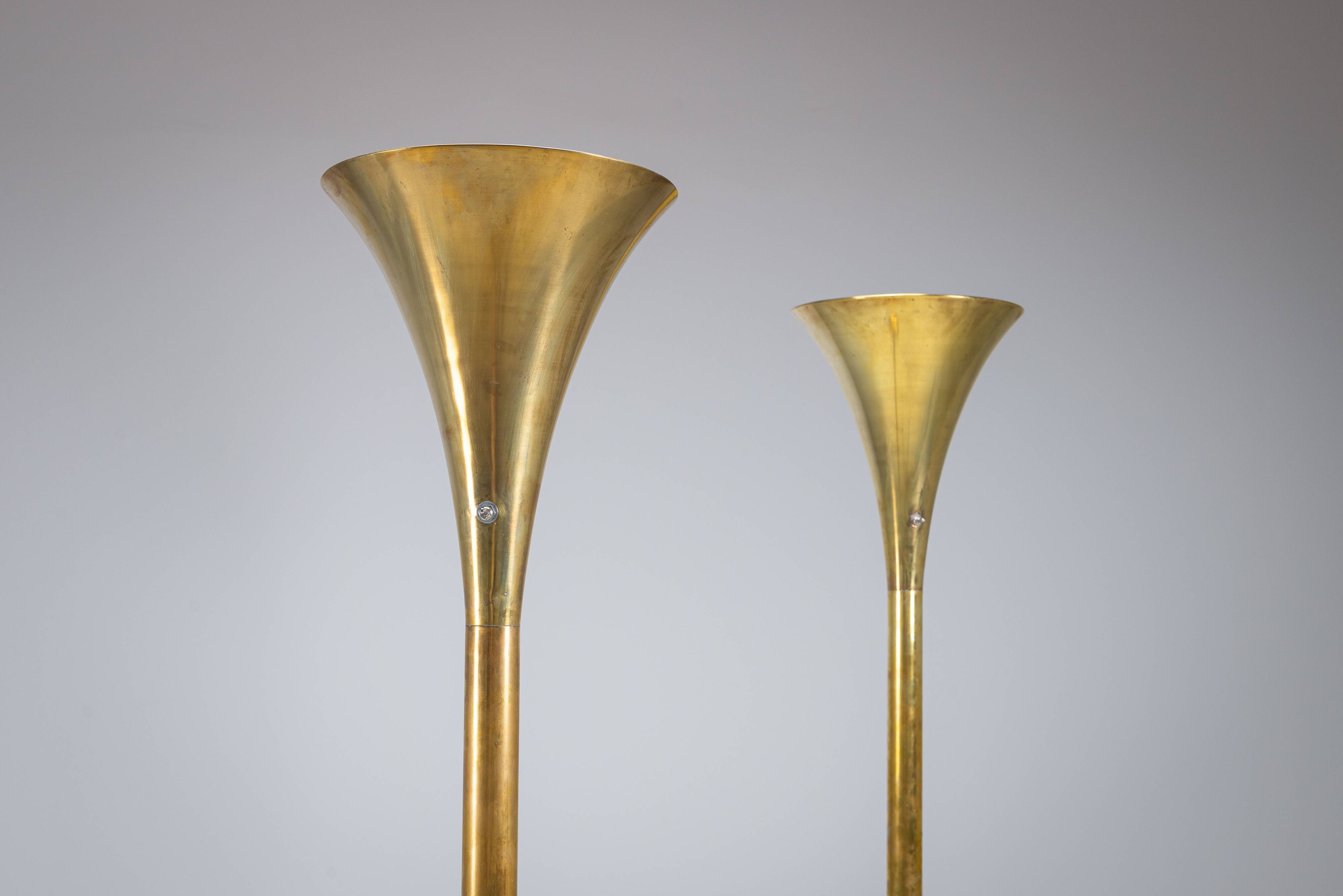 Brass ''Luminator'' floor lamp by Marcello Piacentini