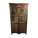 Showcase library 2 doors in mahogany of cuba 19 th Ornaments in bronze