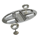 Plateau compartimenté inox, 1970s
