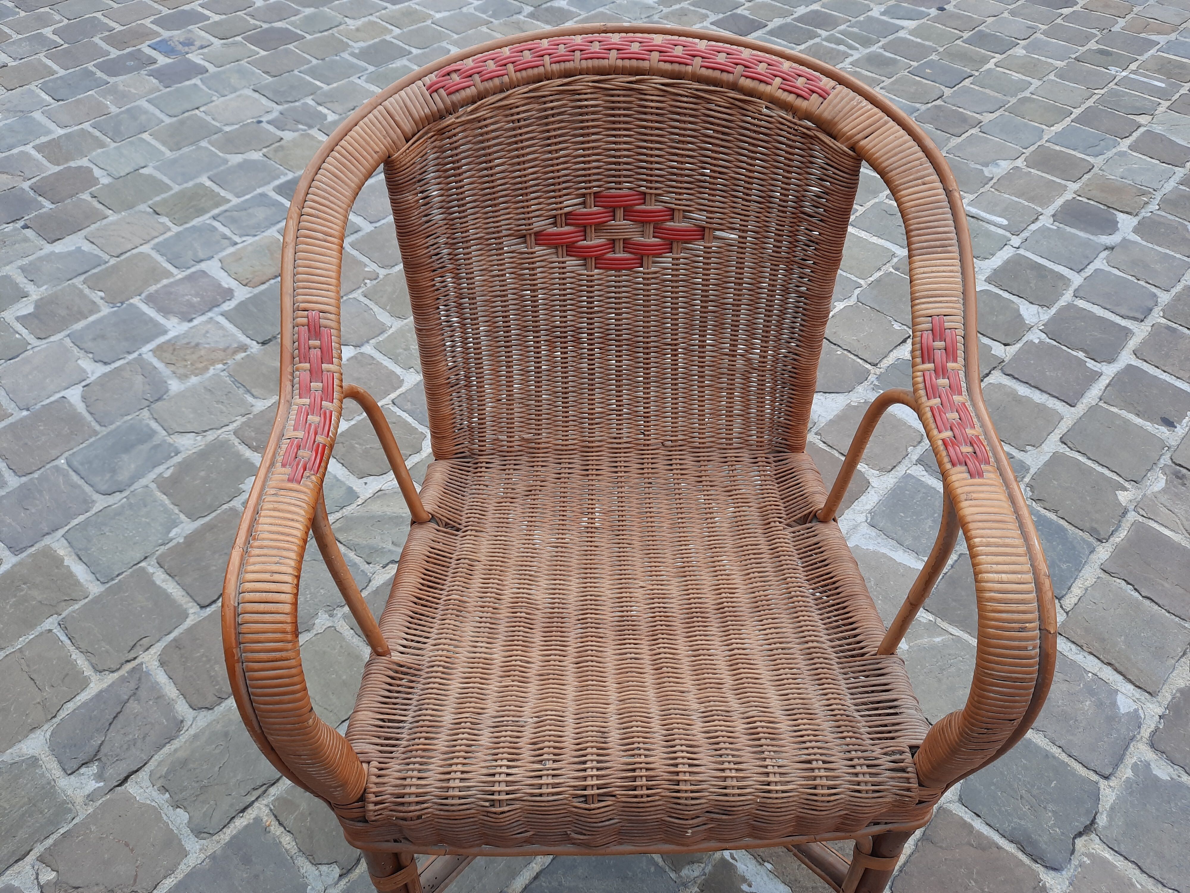 Vintage rattan armchair