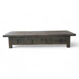 Vintage Elm Wood 4 Drawer Coffee Table