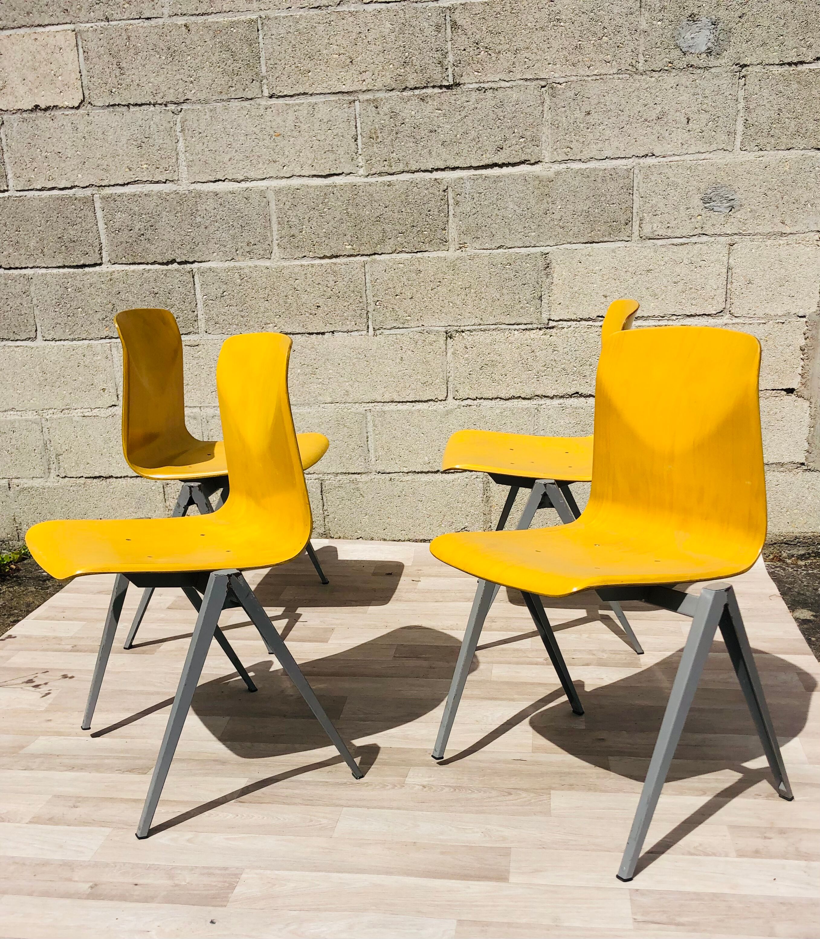 Vintage Chairs Compass Legs S22 Holland