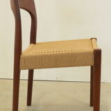 Set of 4 papercord dining chairs 'Logster' - Arne Hovmand Olsen