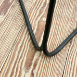 Bar stool in steel and oak