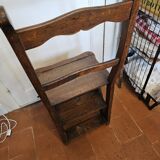 Chaise escabeau de bibliothèque