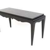 Black Lacquered Durmast Oak Bench, Italy