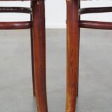 Set of 2 original vintage Thonet design bistro chairs with matte seats