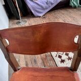 Regain home chair in elm and leather 1980
