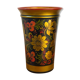 Khokhloma painted Russian wooden vase