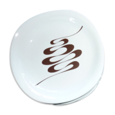 6 assiettes creuses du service Slalom en porcelaine 70s