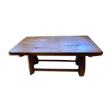 Table basse en chêne brutaliste
