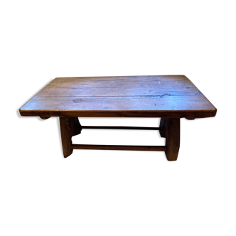 Table basse en chêne brutaliste