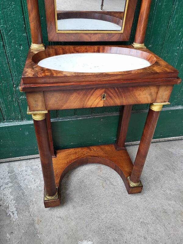 Small empire period psyche dressing table